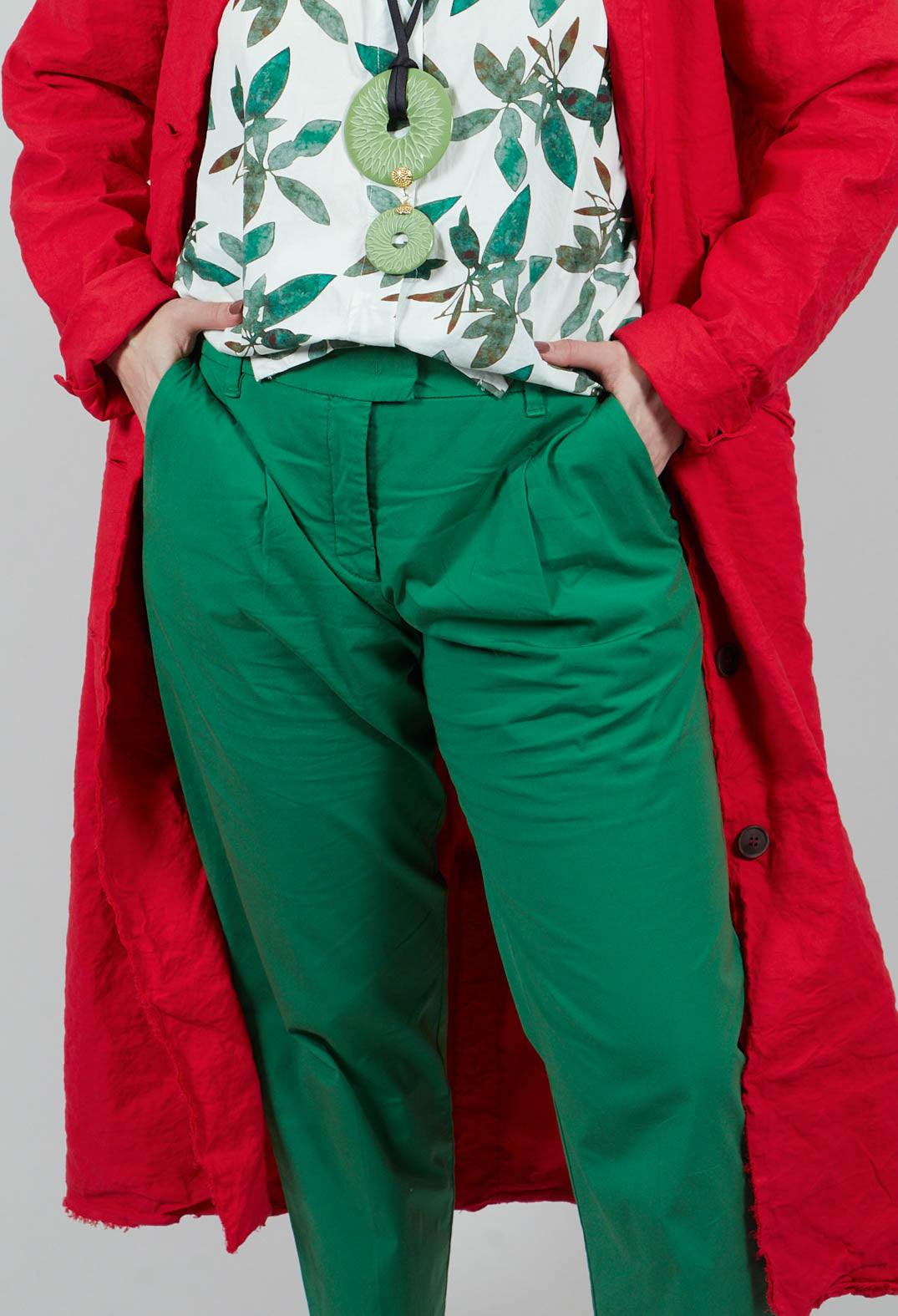 Poplin Trousers in Smeraldo