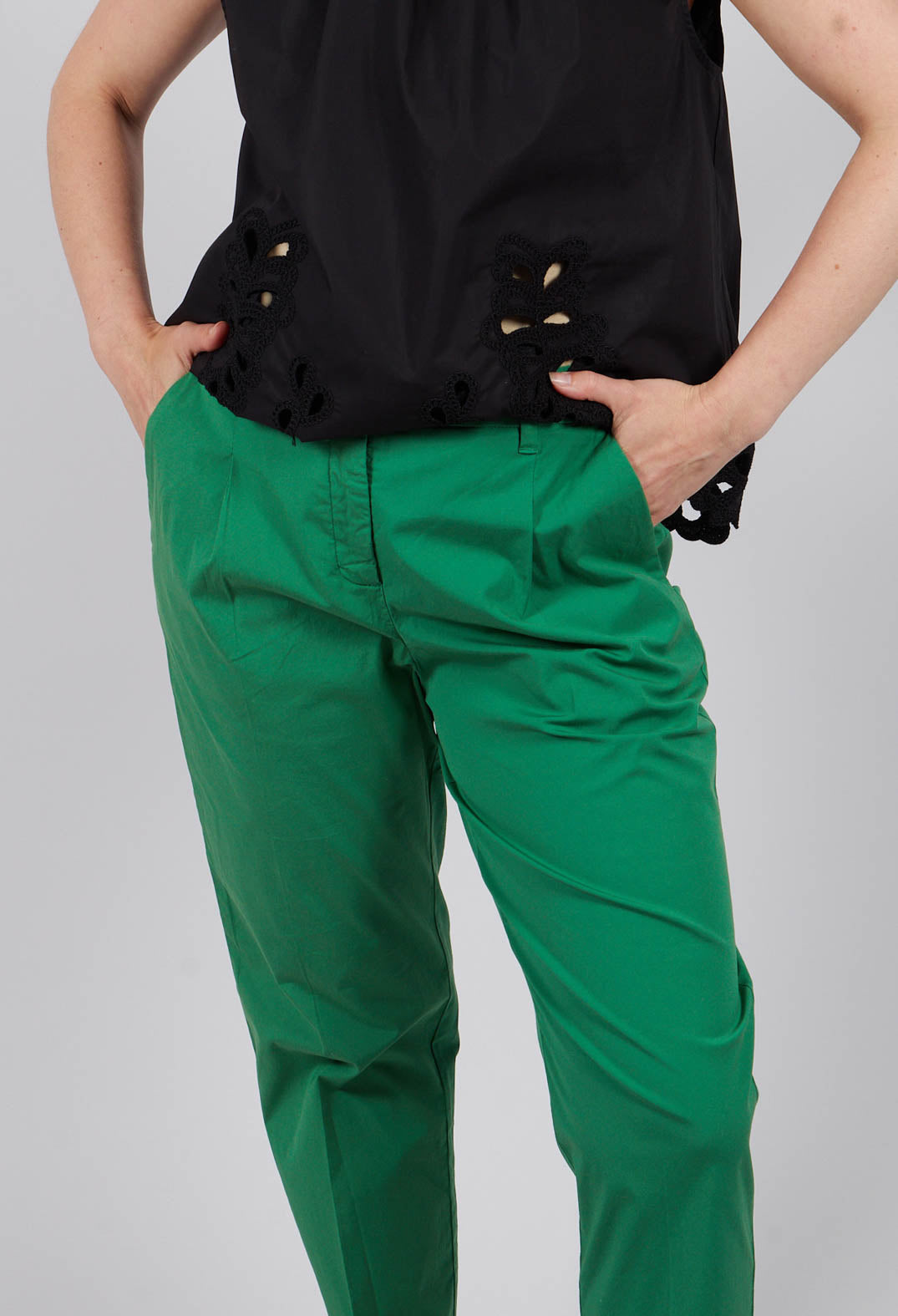 Poplin Trousers in Smeraldo
