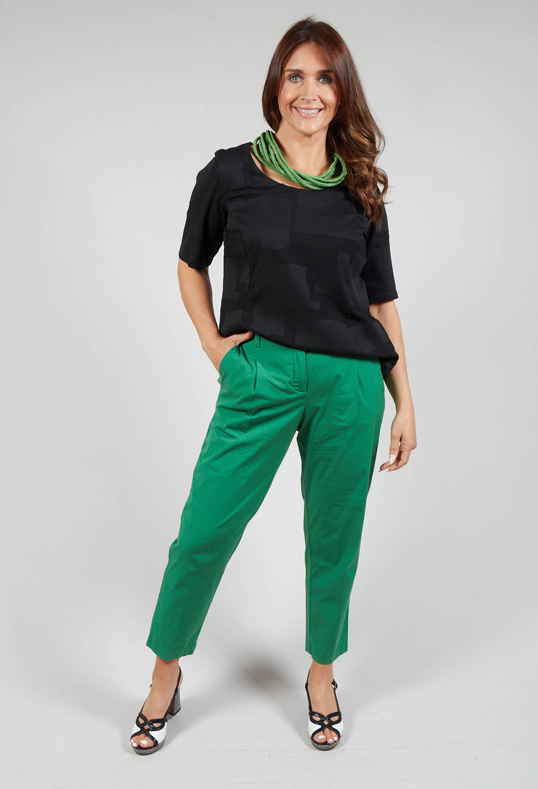 Poplin Trousers in Smeraldo