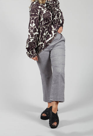 Diagonal Trousers in Medium Grey