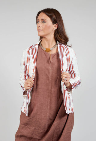 Streaked Summer Jacket in Naturale / Brick