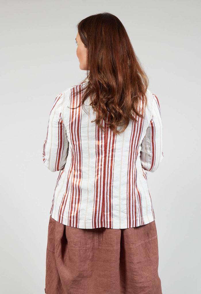 Streaked Summer Jacket in Naturale / Brick