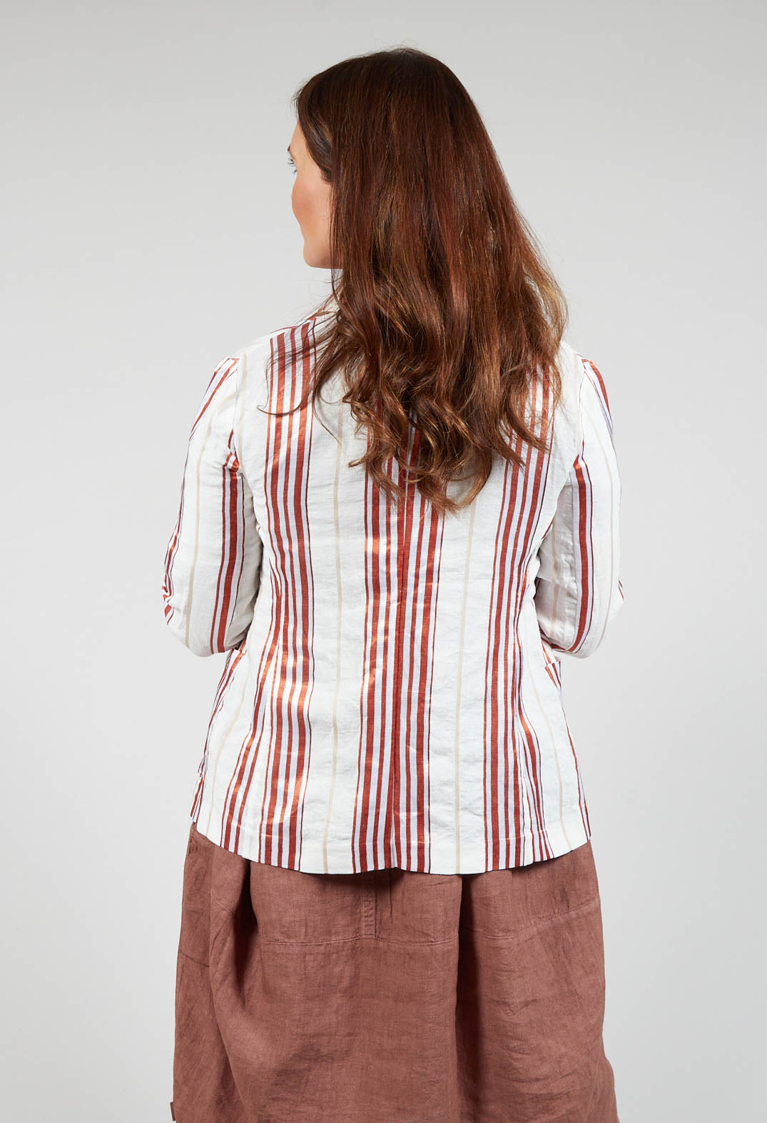 Streaked Summer Jacket in Naturale / Brick