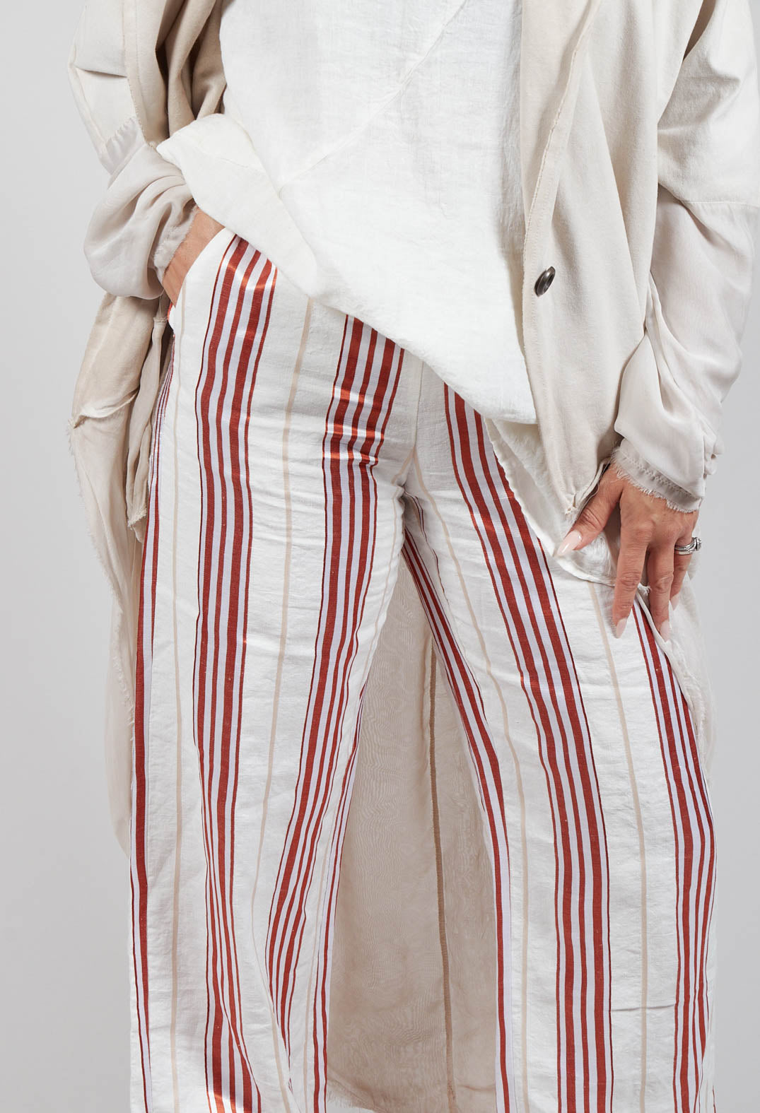 Summer Trousers in Naturale / Brick
