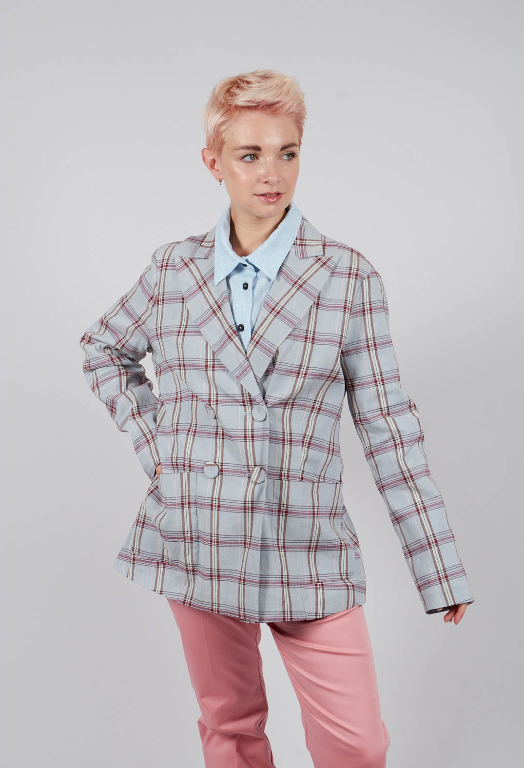 Harmony Jacket in Avio / Brick / Rosa
