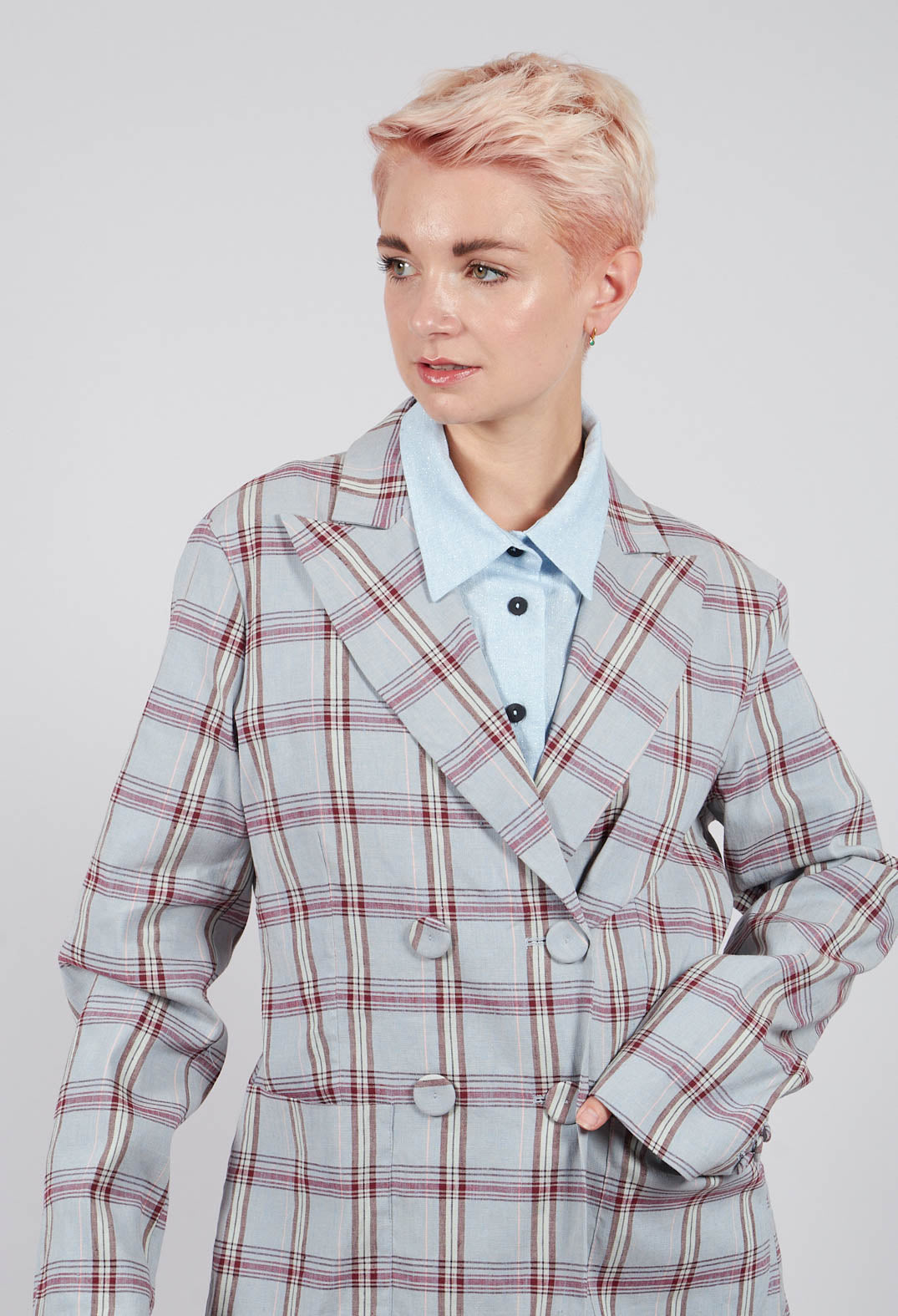 Harmony Jacket in Avio / Brick / Rosa