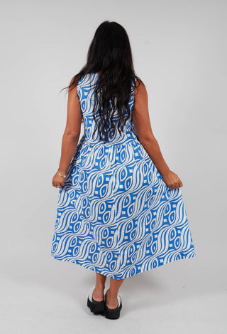 Sleeveless Dress in Sapphire