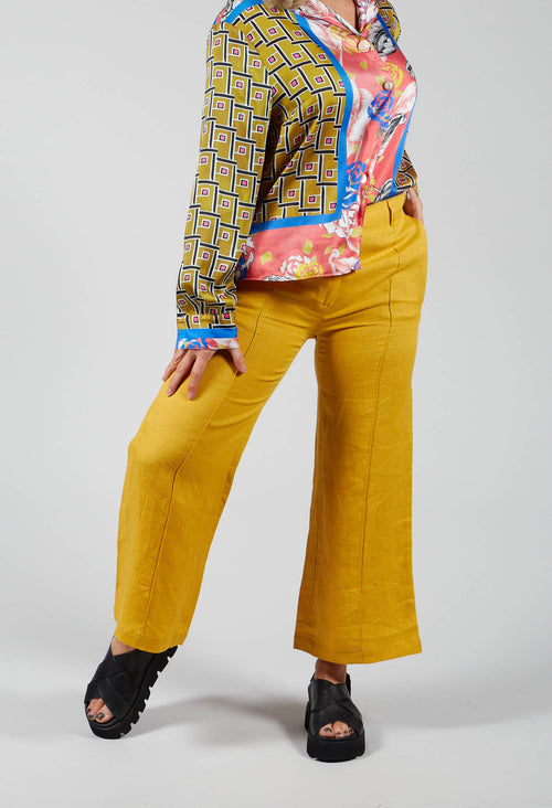 Linen Trousers in Banana