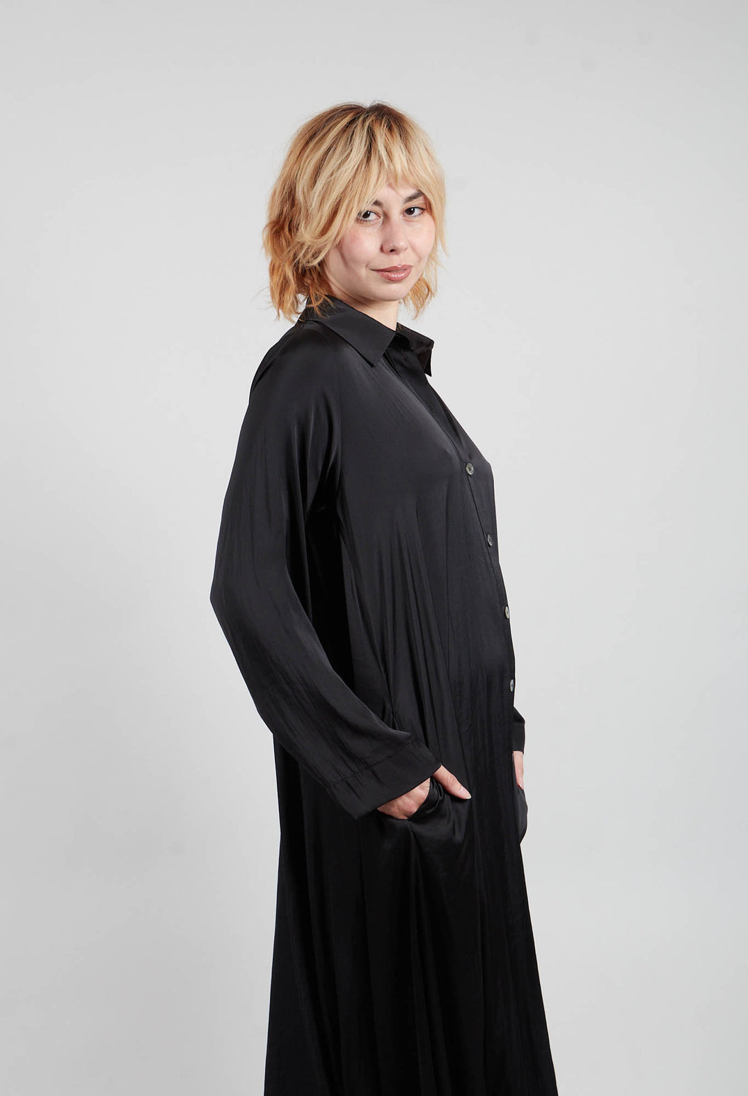 Shirt Dress in Black