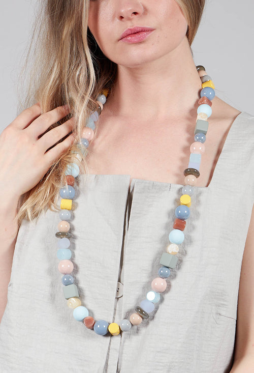 Long Beaded Necklace in Multicolour