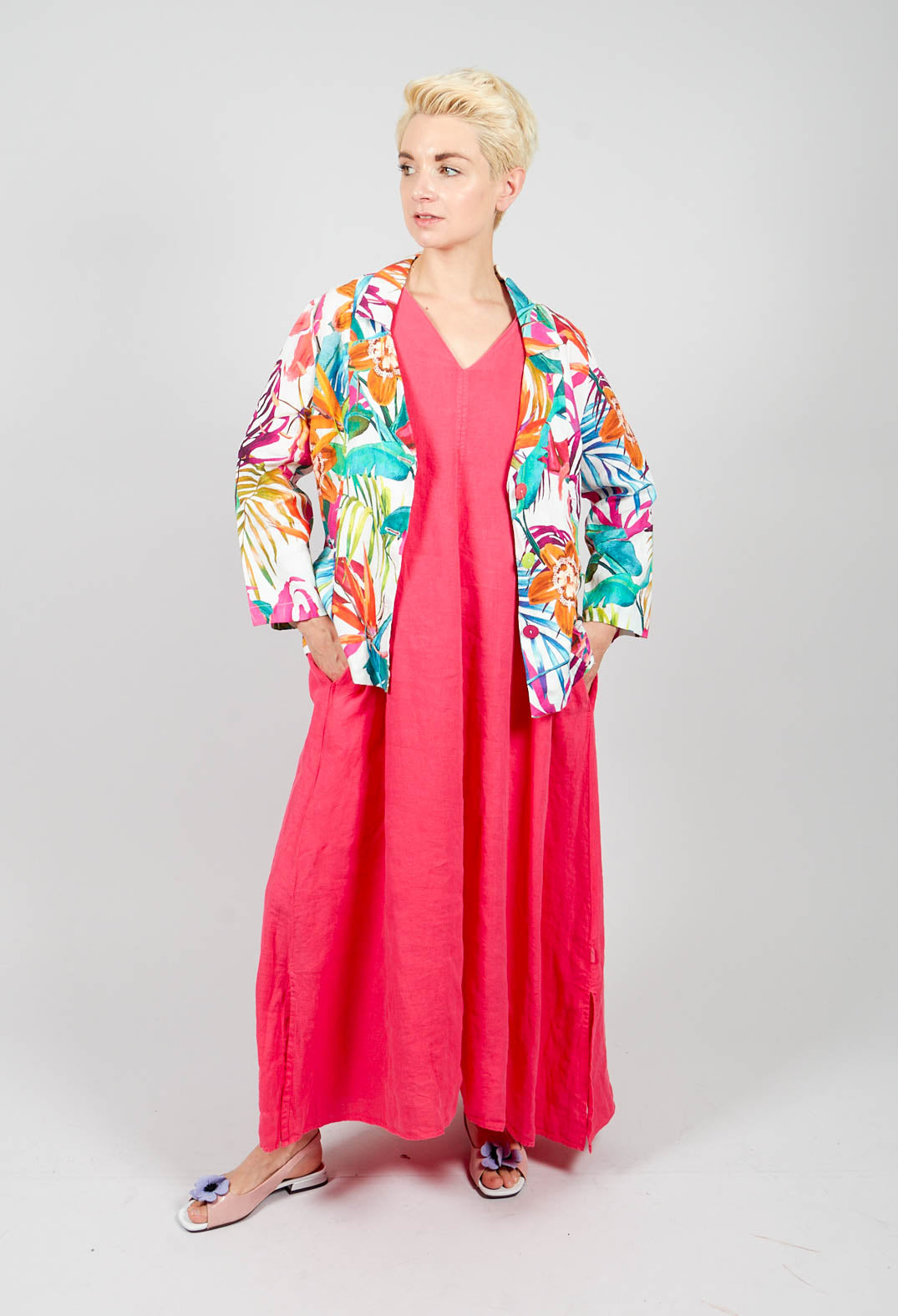 Zaris Dress in Laser Pink