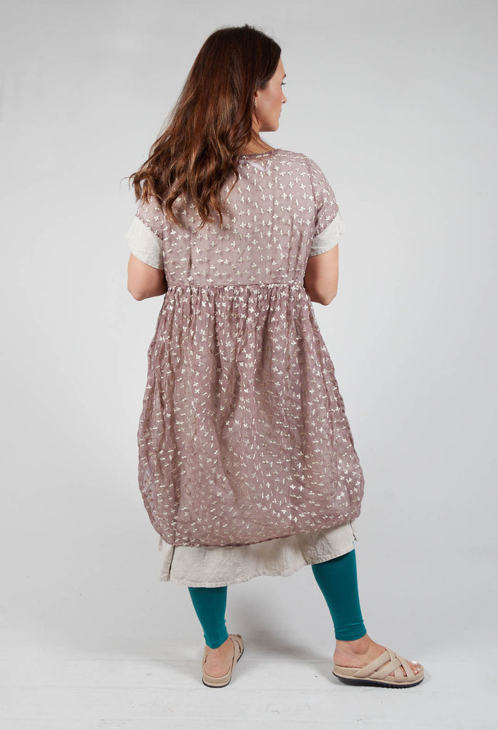 Sheer Smock Dress in Myrrhe