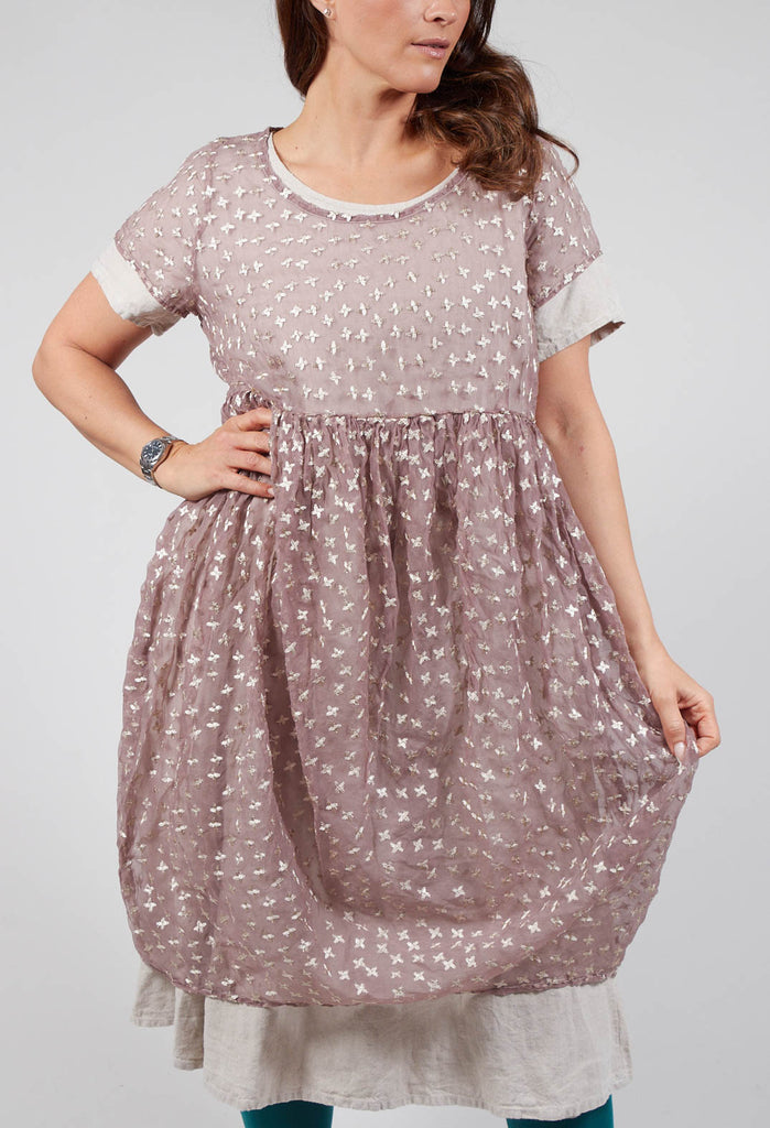 Sheer Smock Dress in Myrrhe