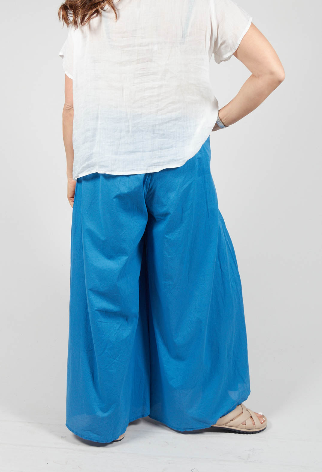 Wide Leg Trousers in Indigo