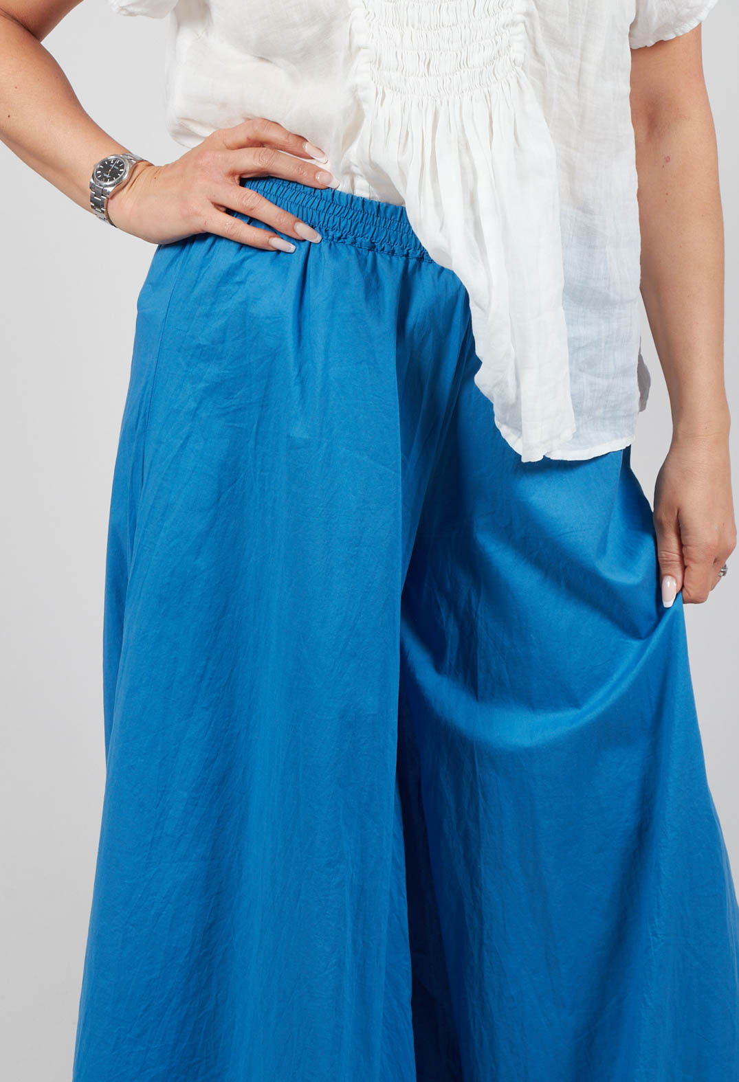 Wide Leg Trousers in Indigo