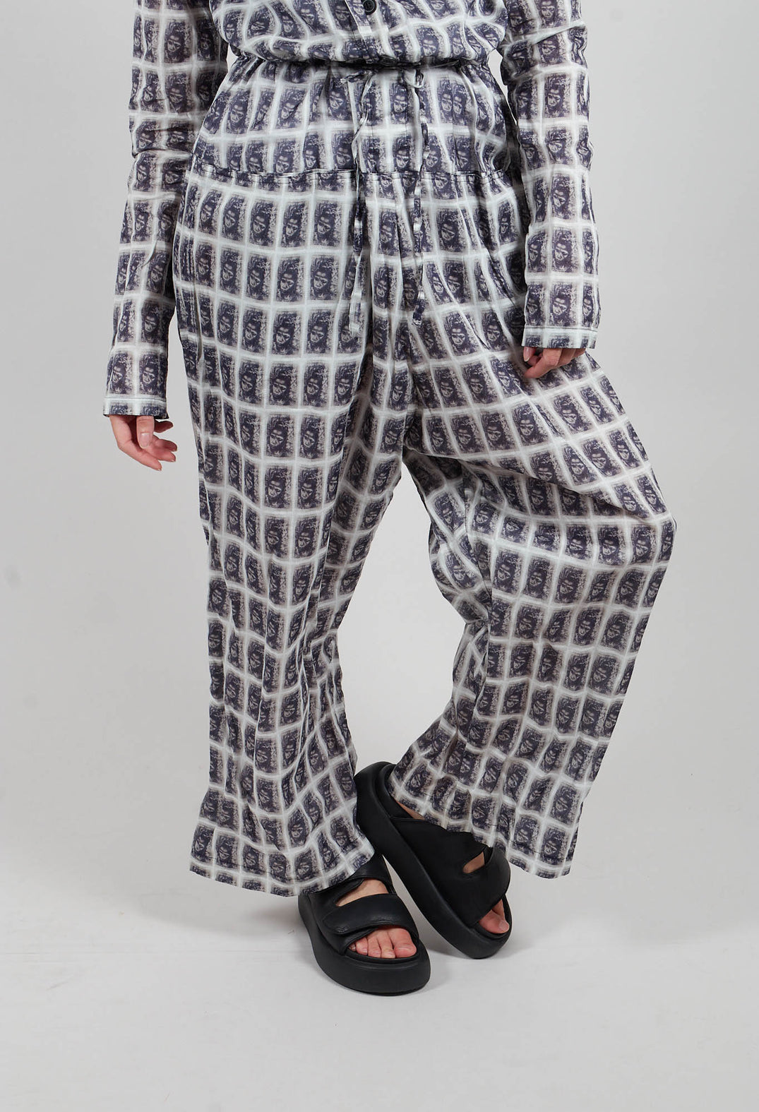 Jumpsuit in Deep Blue Print
