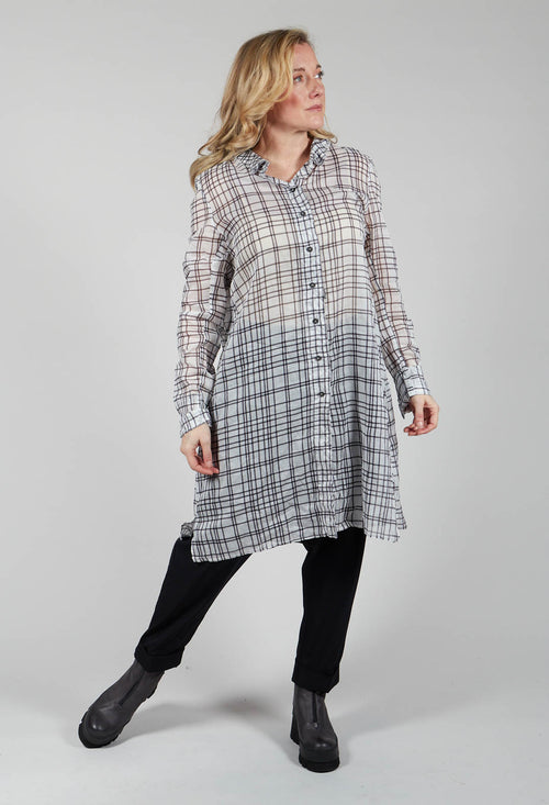 Shirt Dress in Blue Check