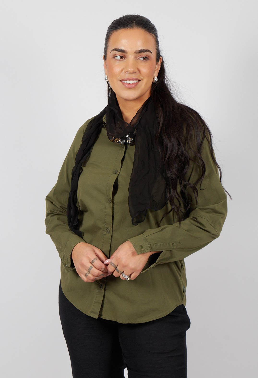 Sheer Jewel Belt in Black