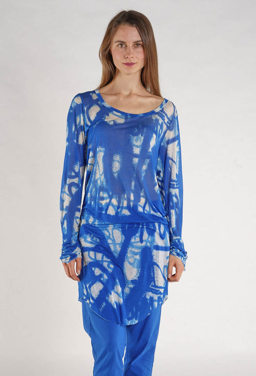 PRE-ORDER - Longline T-Shirt in Ice Print - 1620501 (Pictured in Electric Print)