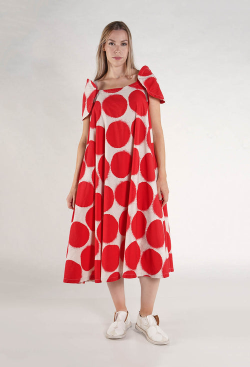 PRE-ORDER - Round Sleeve Dress in Electric Print - 1630908 (Pictured in Ketchup Print)