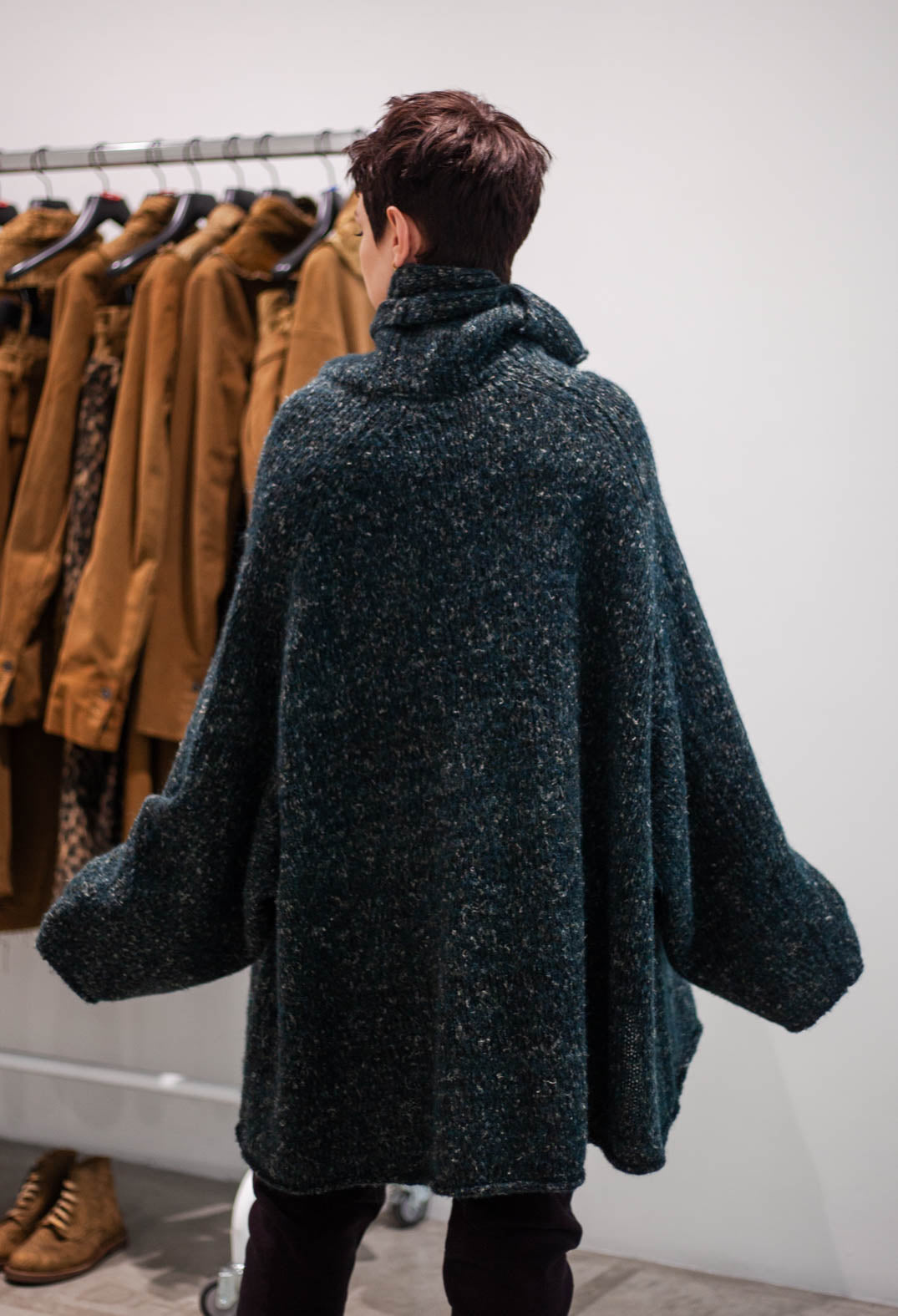 PRE-ORDER - Oversized Roll Neck Jumper (Pictured in Petrol Melange) - 1667004
