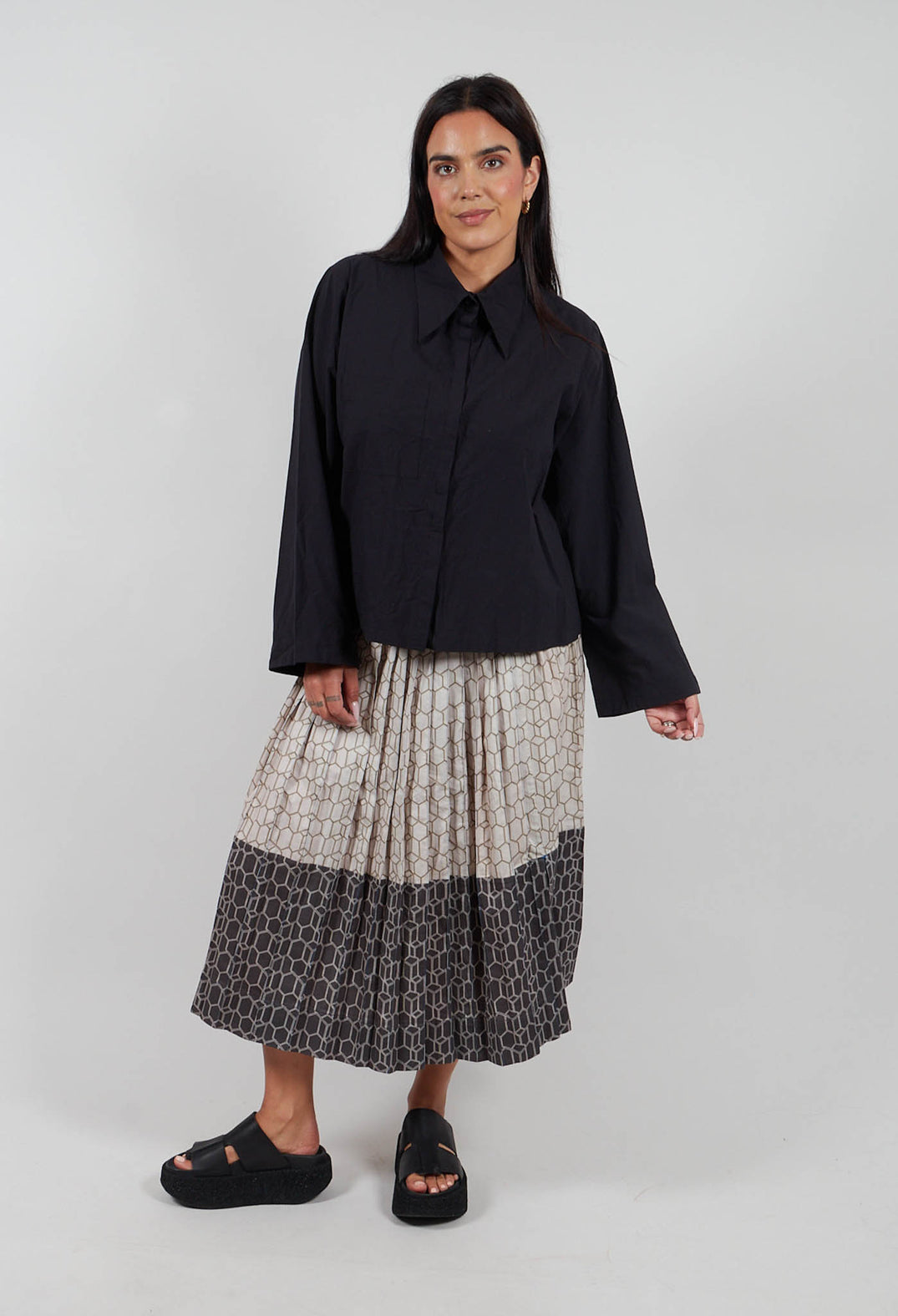 Multipleats Atena Skirt in Moonstruck