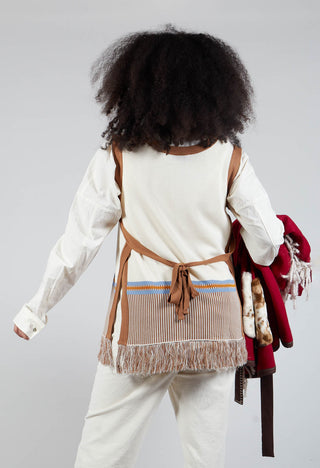 Sleeveless Knitted Tie Back Top in Cream