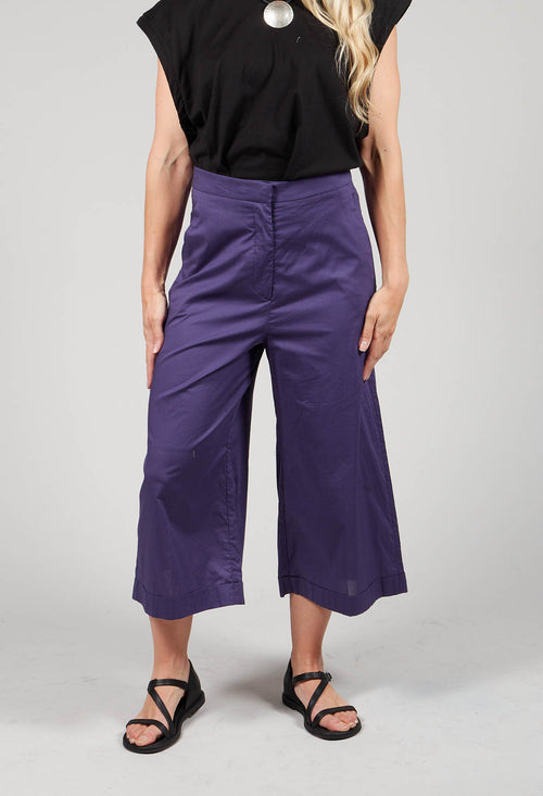Wide Leg Culottes in Nebelung Purple