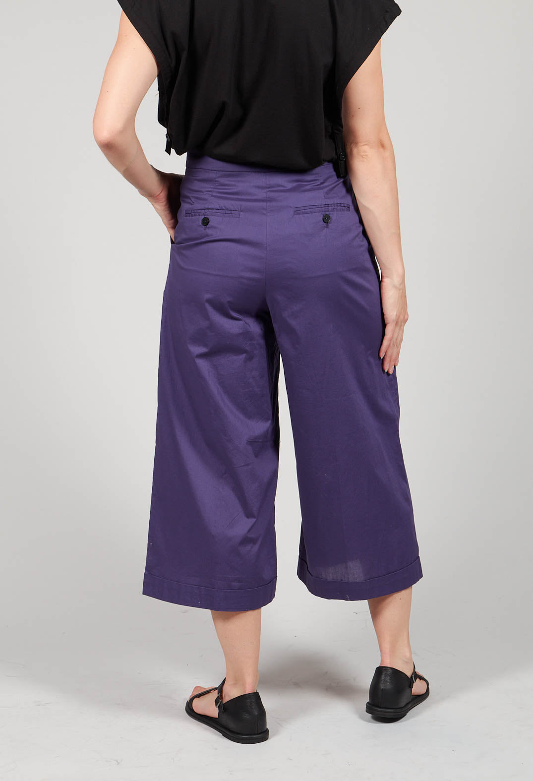 Wide Leg Culottes in Nebelung Purple