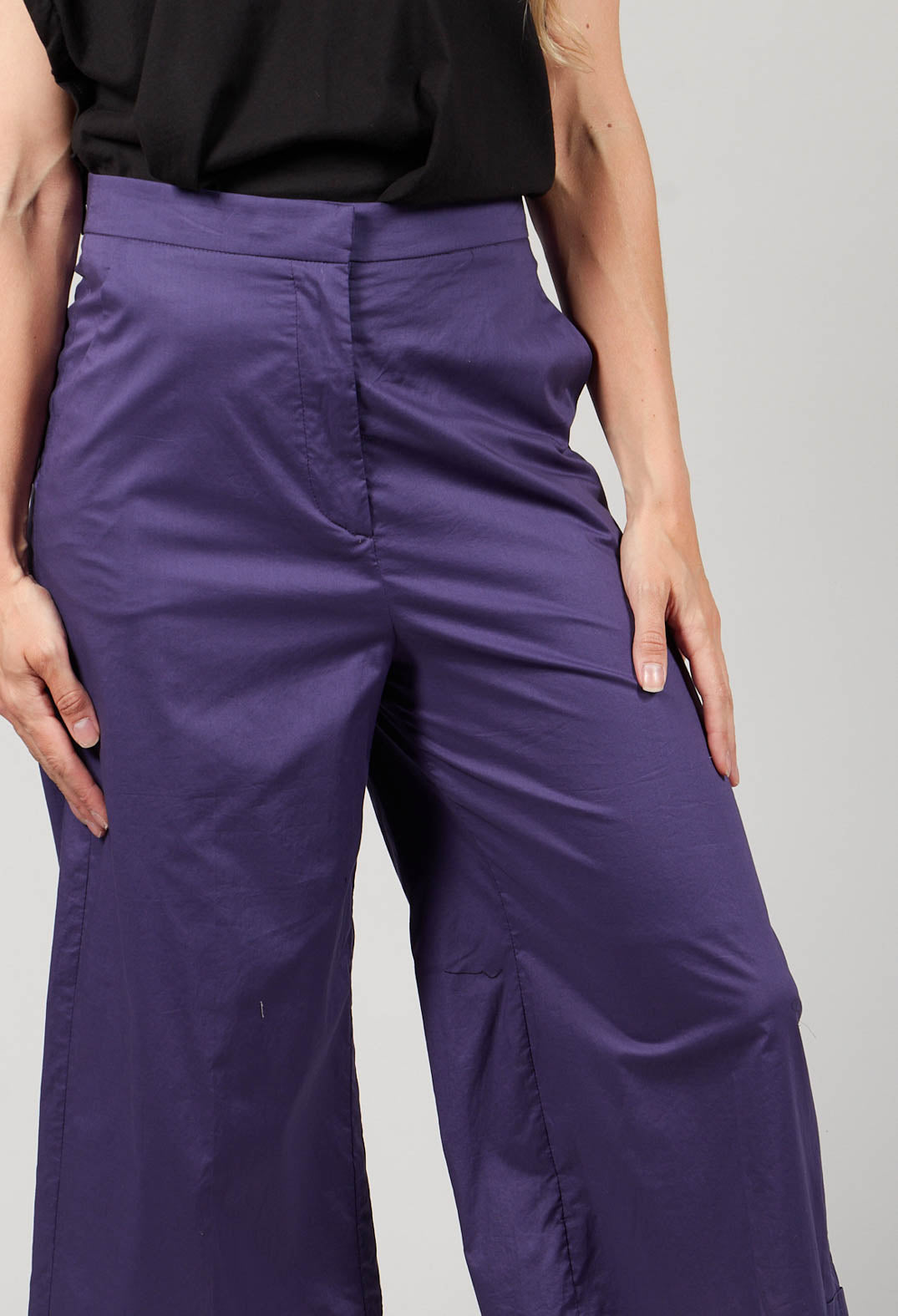 Wide Leg Culottes in Nebelung Purple