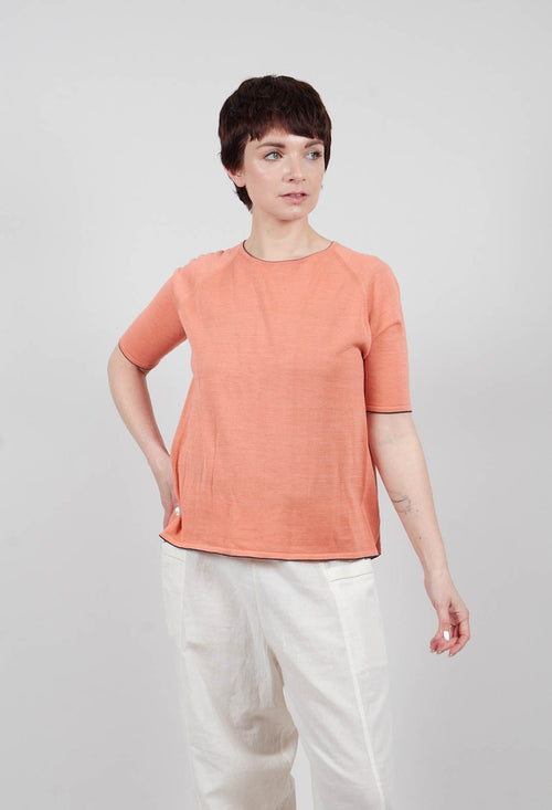 Top Key Short Sleeves in Dusty Pink