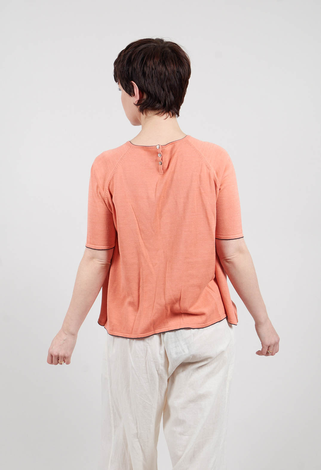 Top Key Short Sleeves in Dusty Pink