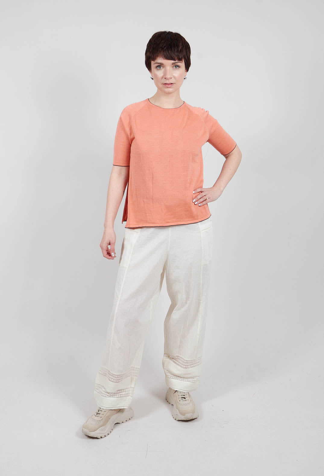 Top Key Short Sleeves in Dusty Pink