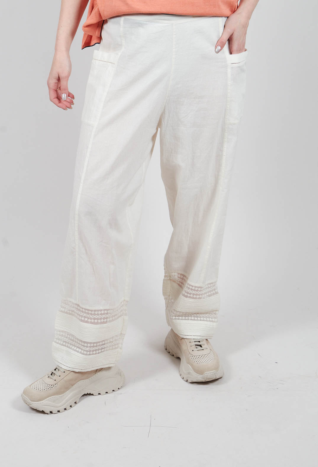 Trousers Elba Laces in Natural