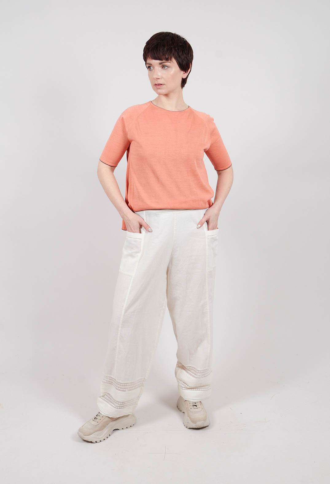 Trousers Elba Laces in Natural