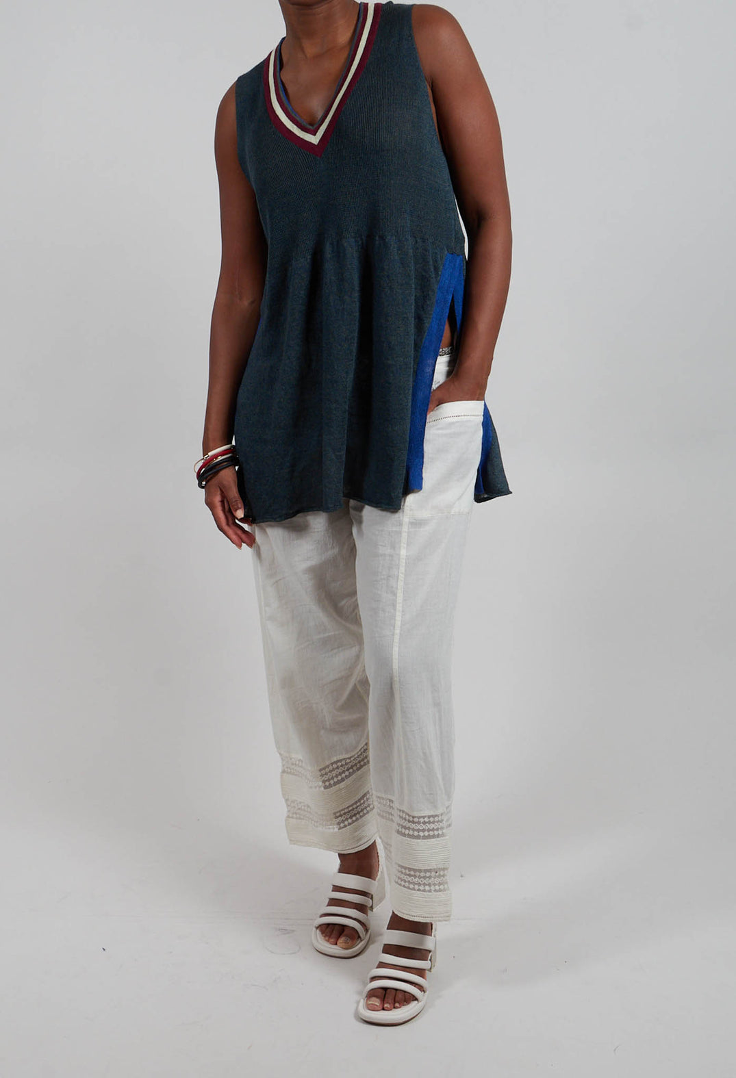 Trousers Elba Laces in Natural