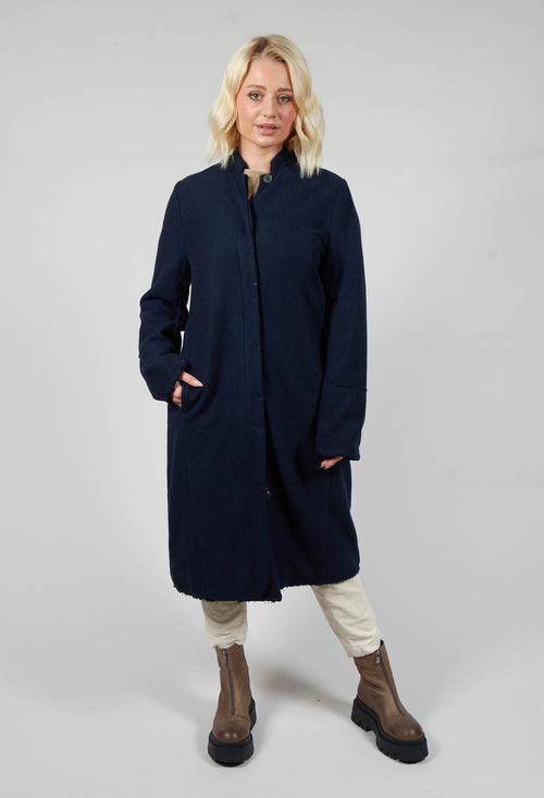Cashmere Duster Coat in Abiss