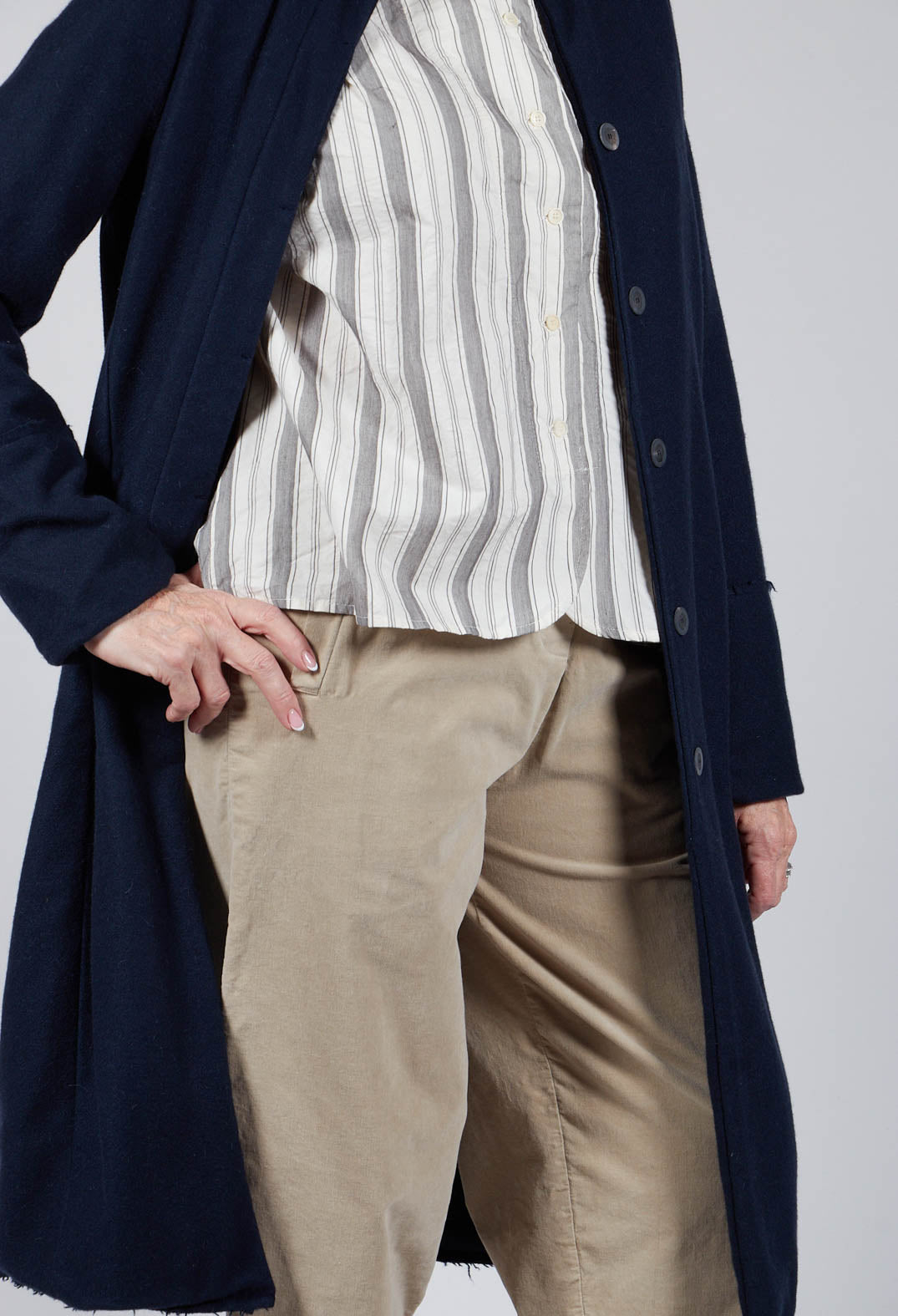 Cashmere Duster Coat in Abiss