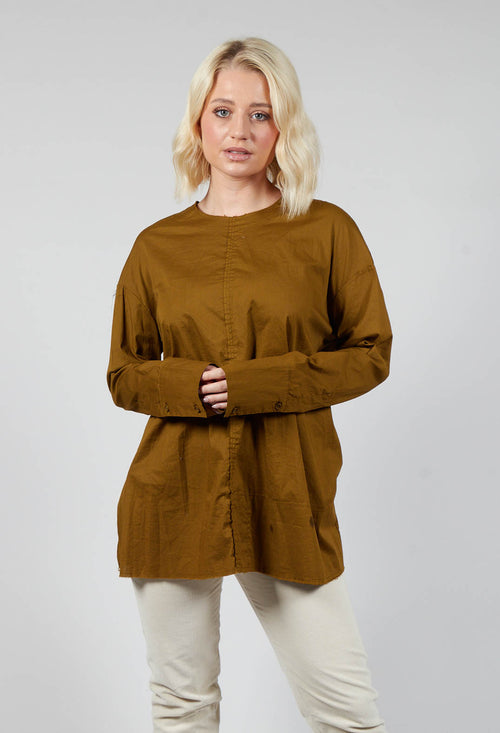 Gathered Back Top in Oliva