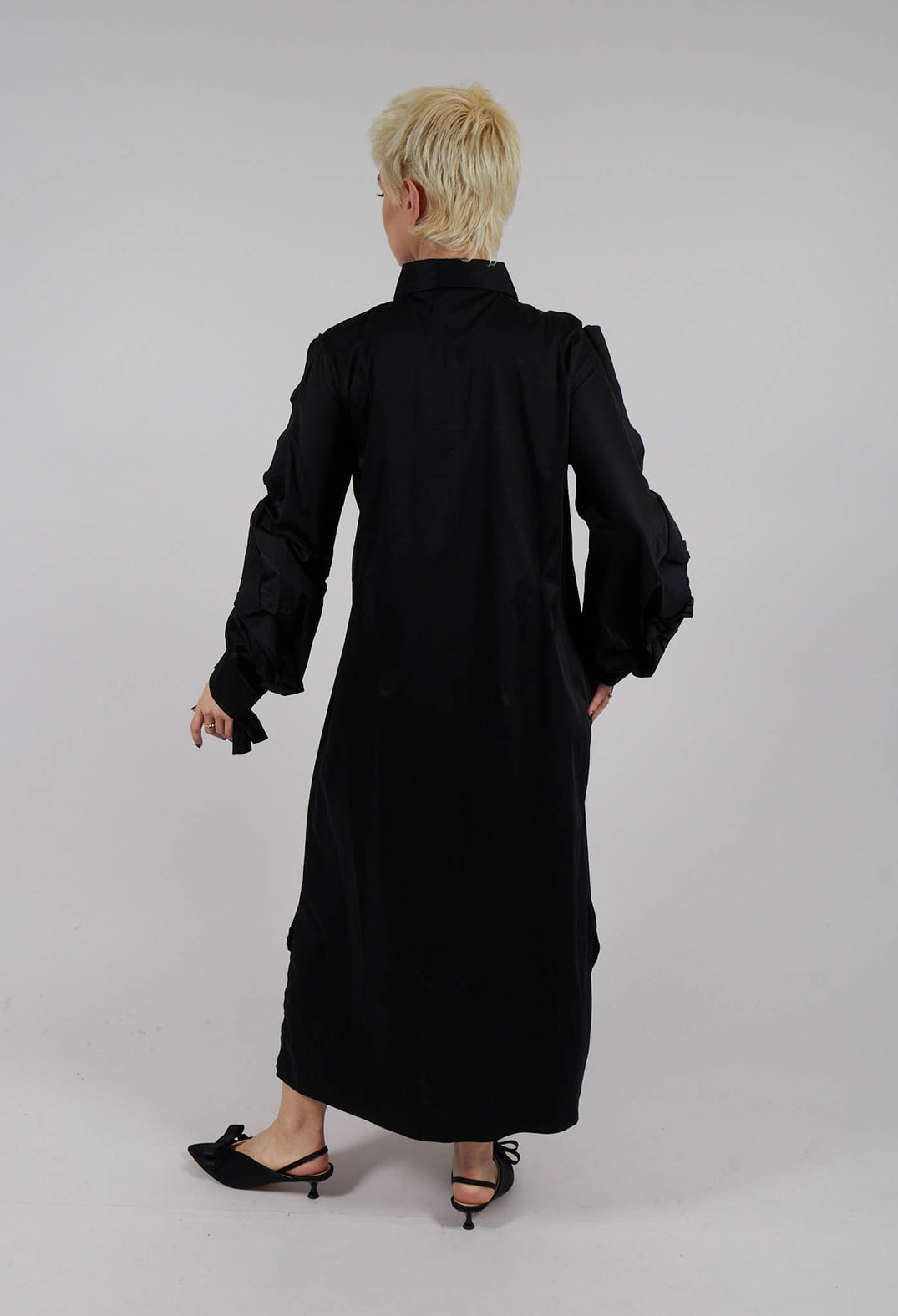 Elea Shirt Dress in Black