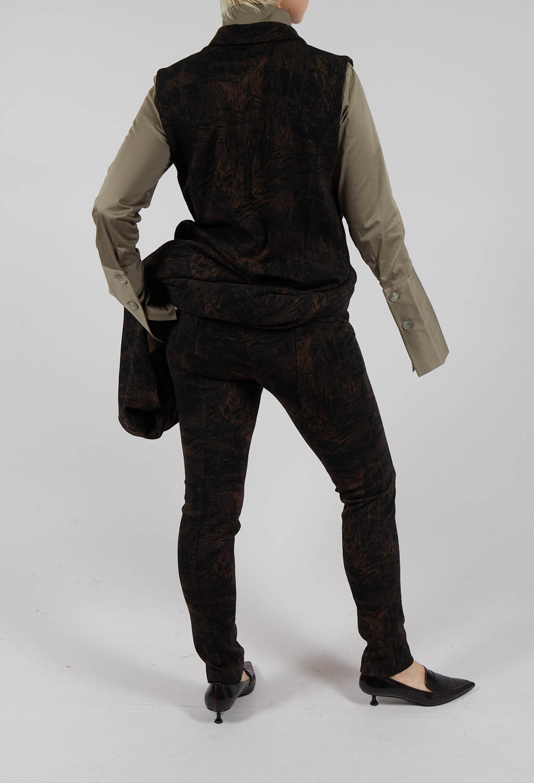 Avio Trousers in Black/Beige