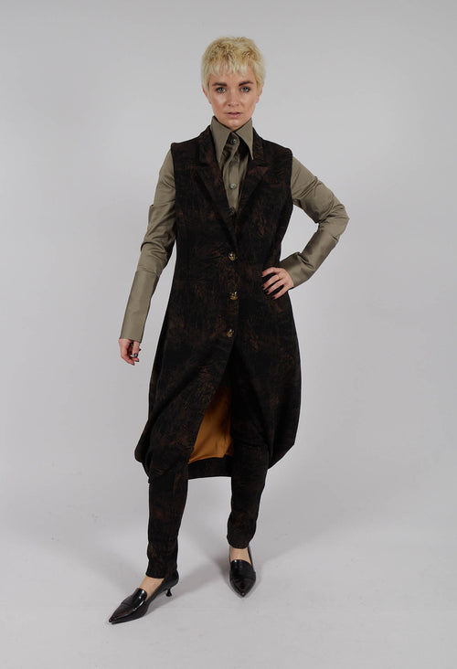 Alis Vest in Black/Beige