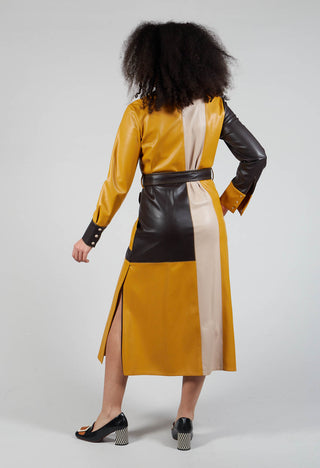 Colour Block Dress in Whisky