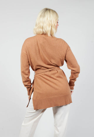 Turtleneck Belted Jumper in Ginger