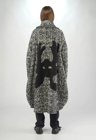 PRE-ORDER - Knitted Coat in Bone Jacquard - 1757201