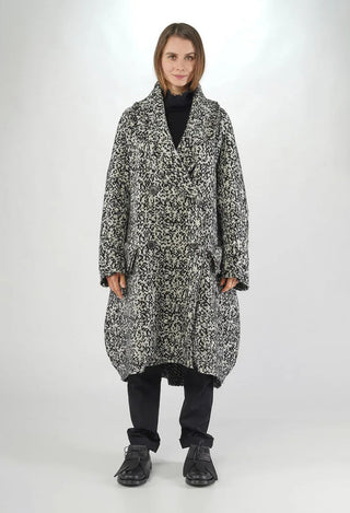PRE-ORDER - Knitted Coat in Bone Jacquard - 1757201