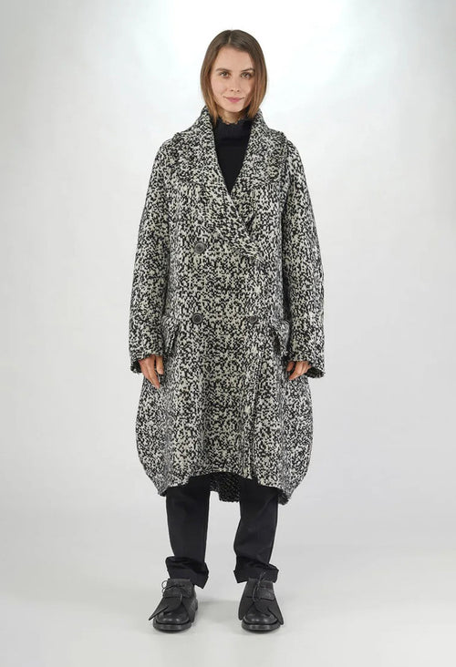 PRE-ORDER - Knitted Coat in Bone Jacquard - 1757201