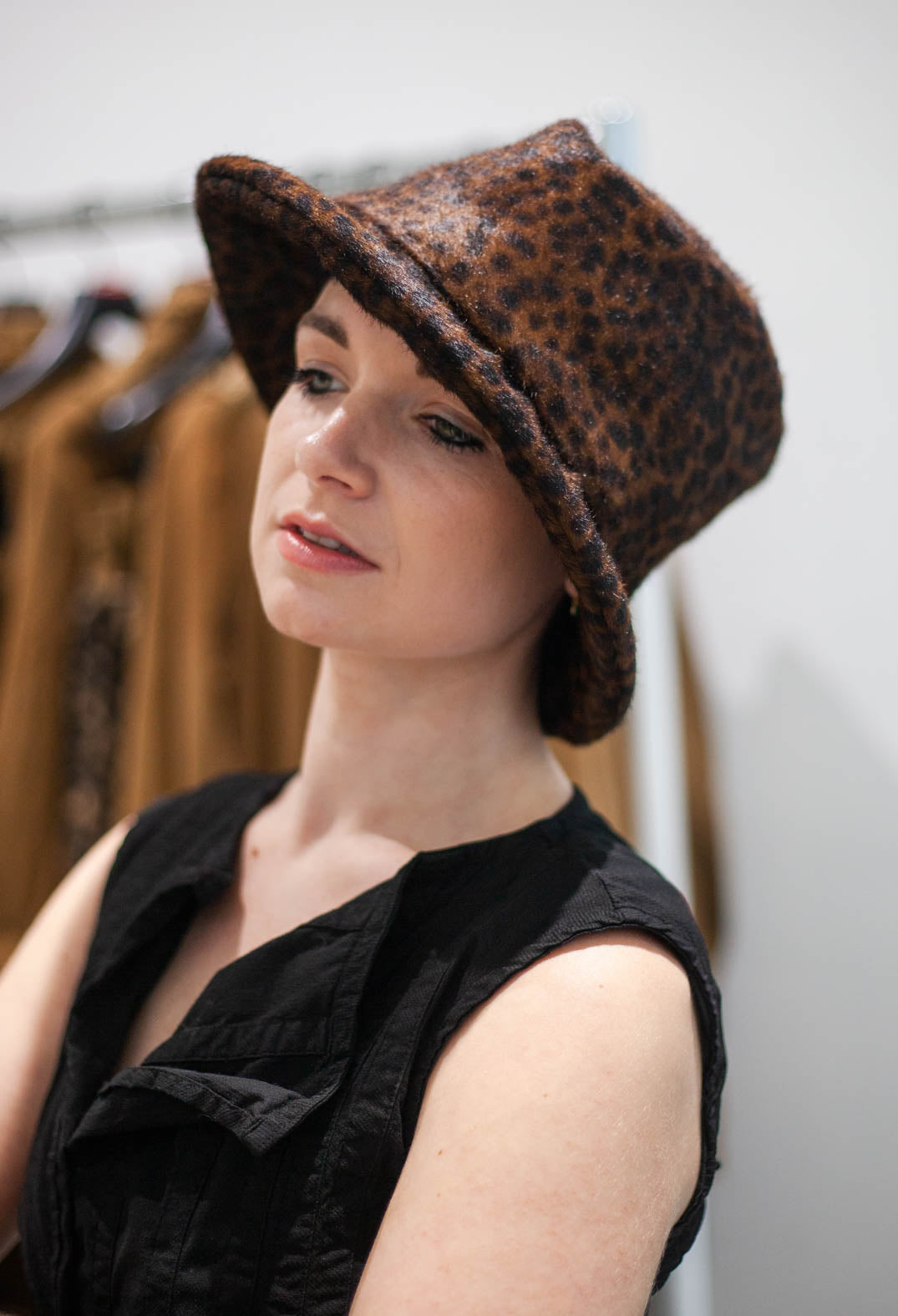 PRE-ORDER - Leather Hat in Leo Dark - 1761705