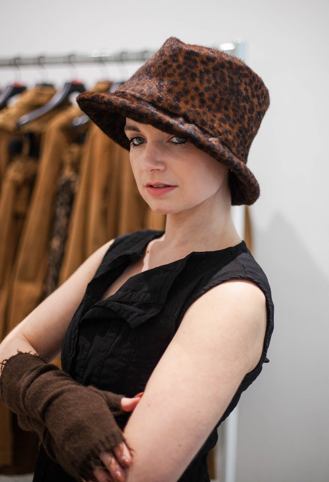PRE-ORDER - Leather Hat in Leo Dark - 1761705