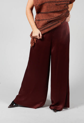 Wide Leg Trousers in Chocolate